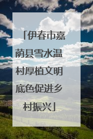 伊春市嘉荫县雪水温村厚植文明底色促进乡村振兴