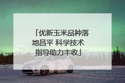 优新玉米品种落地昌平 科学技术指导助力丰收