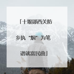 十堰郧西关防乡执“烟”为笔 谱就富民曲
