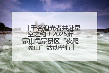 千名追光者共赴星空之约！2025沂蒙山龟蒙景区“夜爬蒙山”活动举行