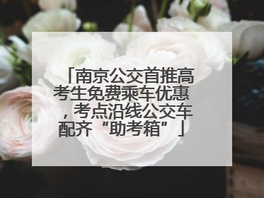 南京公交首推高考生免费乘车优惠，考点沿线公交车配齐“助考箱”