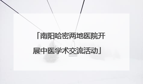南阳哈密两地医院开展中医学术交流活动