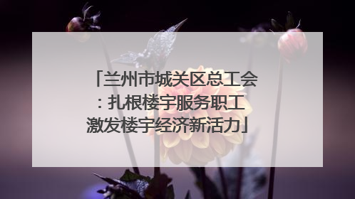 兰州市城关区总工会：扎根楼宇服务职工 激发楼宇经济新活力