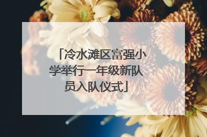 冷水滩区富强小学举行一年级新队员入队仪式