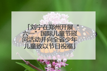 刘宁在郑州开展“六一”国际儿童节慰问活动并向全省少年儿童致以节日祝福