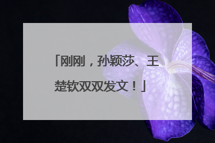 刚刚，孙颖莎、王楚钦双双发文！