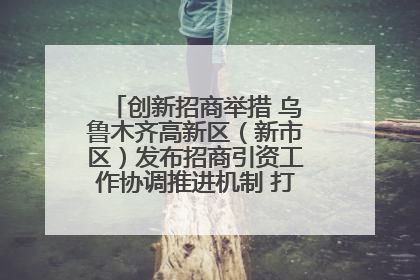 创新招商举措 乌鲁木齐高新区（新市区）发布招商引资工作协调推进机制 打造投资发展新高地