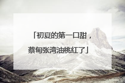 初夏的第一口甜，蔡甸张湾油桃红了