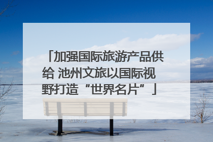 加强国际旅游产品供给 池州文旅以国际视野打造“世界名片”