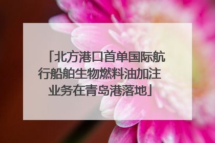 北方港口首单国际航行船舶生物燃料油加注业务在青岛港落地