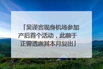 吴谨言现身机场参加产后首个活动，此前于正曾透露其本月复出