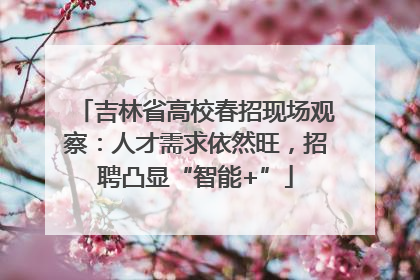 吉林省高校春招现场观察：人才需求依然旺，招聘凸显“智能+”