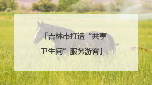 吉林市打造“共享卫生间”服务游客