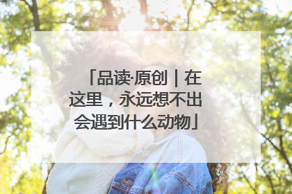 品读·原创｜在这里，永远想不出会遇到什么动物