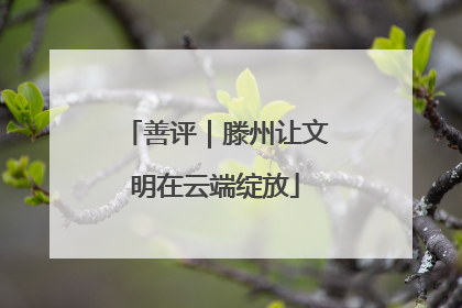 善评｜滕州让文明在云端绽放