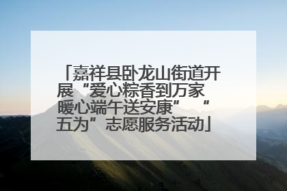 嘉祥县卧龙山街道开展“爱心粽香到万家 暖心端午送安康” “五为”志愿服务活动