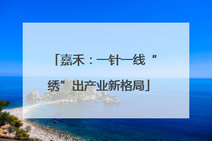 嘉禾：一针一线“绣”出产业新格局