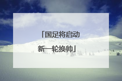 国足将启动新一轮换帅