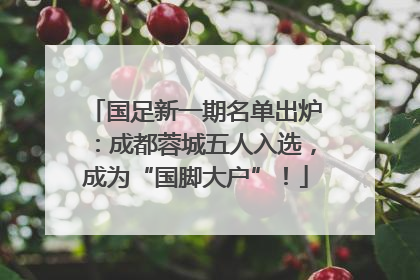 国足新一期名单出炉：成都蓉城五人入选，成为“国脚大户”！