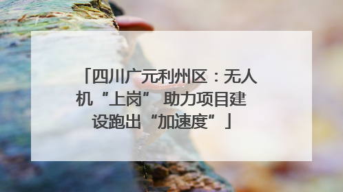 四川广元利州区：无人机“上岗” 助力项目建设跑出“加速度”