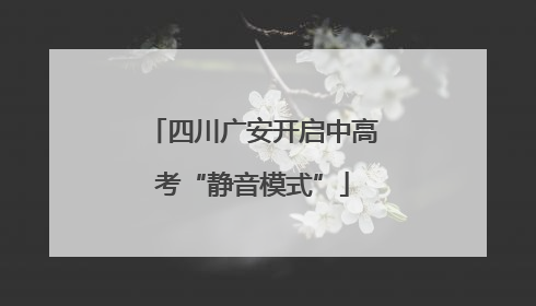 四川广安开启中高考“静音模式”