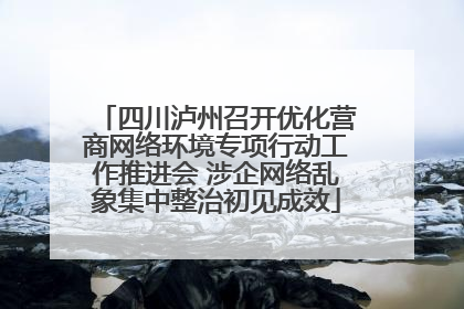 四川泸州召开优化营商网络环境专项行动工作推进会 涉企网络乱象集中整治初见成效