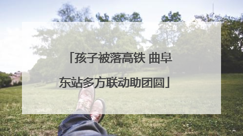 孩子被落高铁 曲阜东站多方联动助团圆