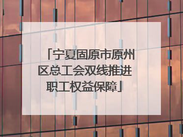 宁夏固原市原州区总工会双线推进职工权益保障