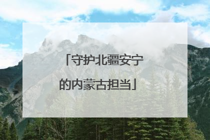 守护北疆安宁的内蒙古担当