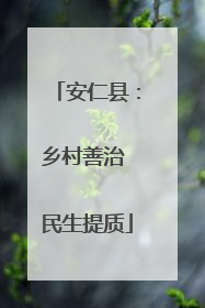 安仁县：乡村善治 民生提质