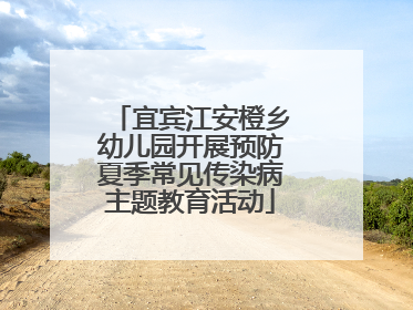 宜宾江安橙乡幼儿园开展预防夏季常见传染病主题教育活动