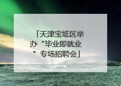 天津宝坻区举办“毕业即就业”专场招聘会
