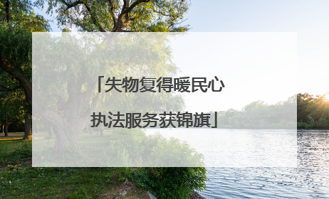 失物复得暖民心 执法服务获锦旗