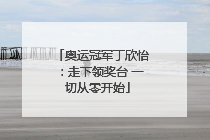 奥运冠军丁欣怡：走下领奖台 一切从零开始