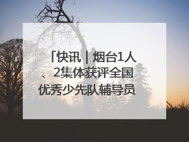 快讯｜烟台1人、2集体获评全国优秀少先队辅导员、集体荣誉称号