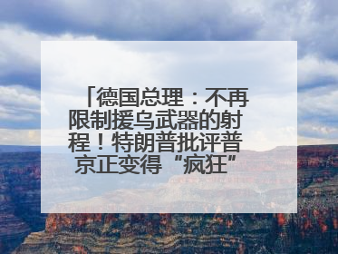 德国总理：不再限制援乌武器的射程！特朗普批评普京正变得“疯狂”，俄方最新回应