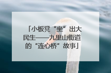 小板凳“坐”出大民生——九里山街道的“连心桥”故事