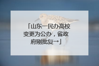 山东一民办高校变更为公办，省政府刚批复→