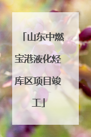 山东中燃宝港液化烃库区项目竣工