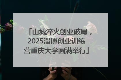 山城淬火创业破局，2025淄博创业训练营重庆大学圆满举行