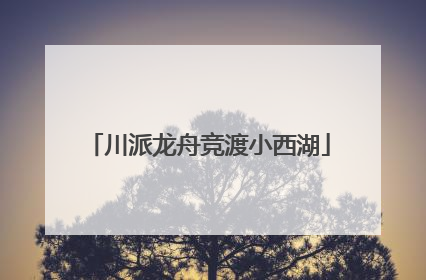 川派龙舟竞渡小西湖
