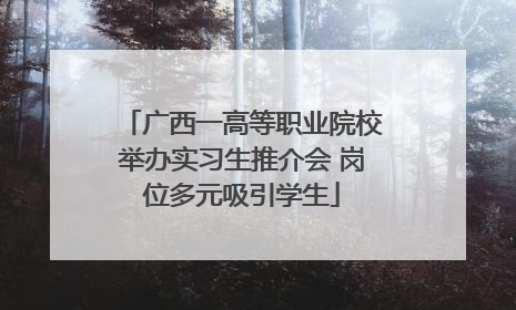 广西一高等职业院校举办实习生推介会 岗位多元吸引学生