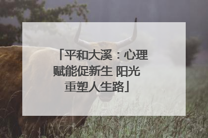平和大溪：心理赋能促新生 阳光重塑人生路