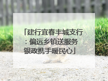 建行宜春丰城支行：偏远乡镇送服务 银政携手暖民心