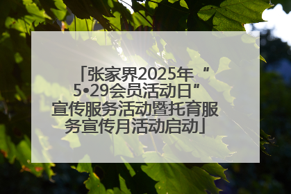张家界2025年“5•29会员活动日”宣传服务活动暨托育服务宣传月活动启动