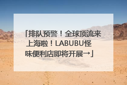 排队预警！全球顶流来上海啦！LABUBU怪味便利店即将开展→
