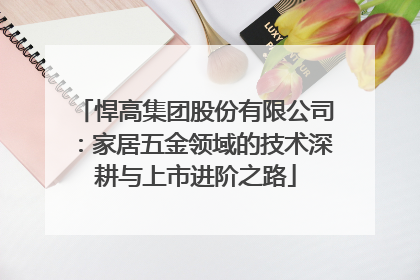 悍高集团股份有限公司：家居五金领域的技术深耕与上市进阶之路