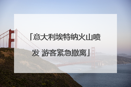 意大利埃特纳火山喷发 游客紧急撤离