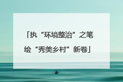 执“环境整治”之笔 绘“秀美乡村”新卷