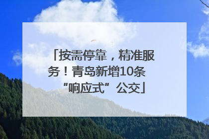 按需停靠，精准服务！青岛新增10条“响应式”公交